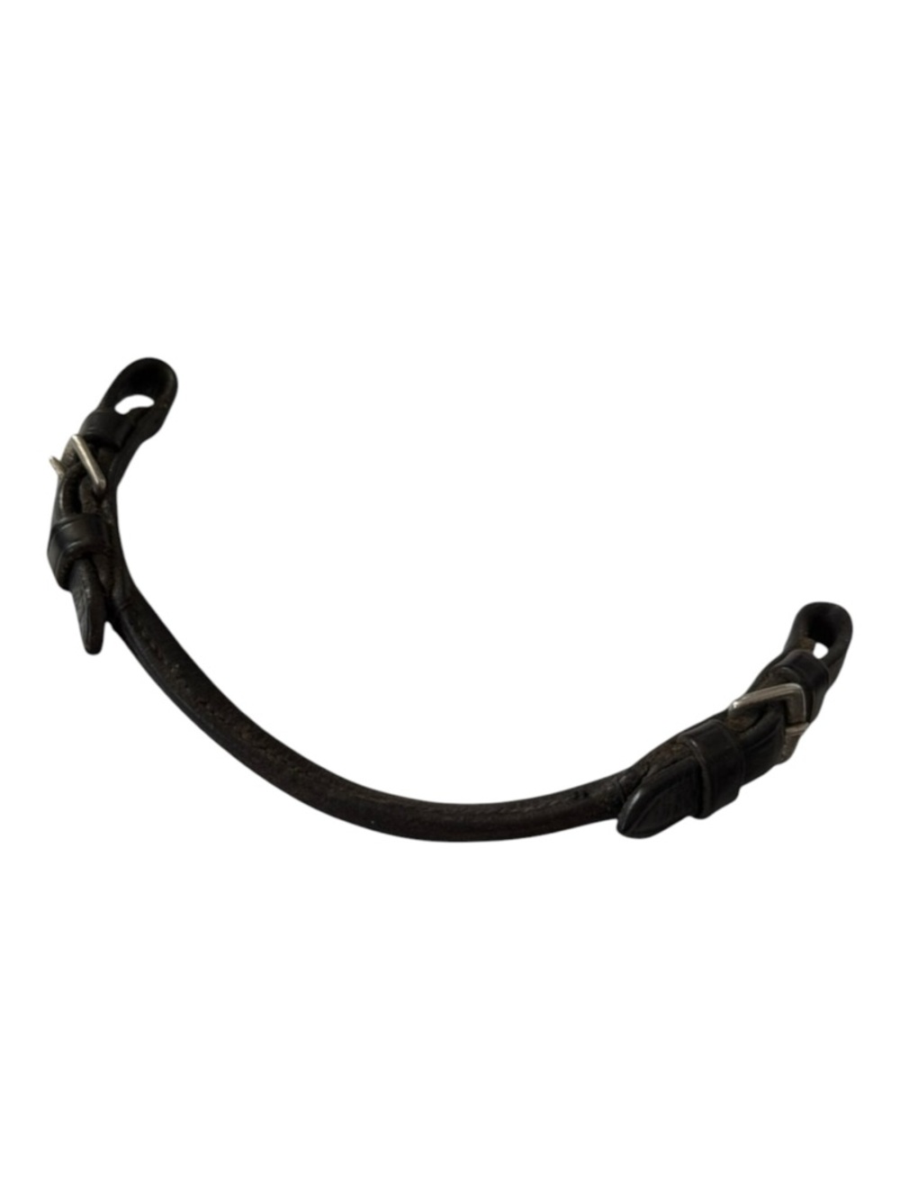 Rolled Black Leather Grab Strap English Saddle